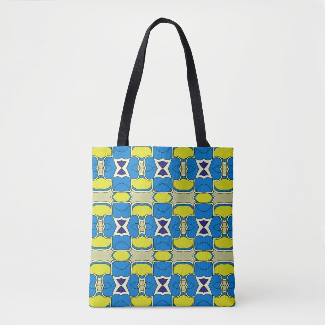 A vibrant trendy multicolor seamless pattern  tote bag (Front)