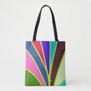 A vibrant trendy multicolor seamless pattern tote bag
