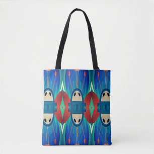 A vibrant trendy multicolor seamless pattern tote bag