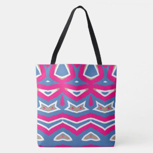 A vibrant trendy multicolor seamless pattern tote bag