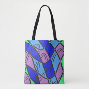 A vibrant trendy multiple colour classic design t tote bag