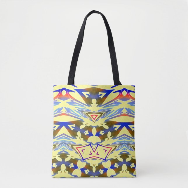 A vibrant trendy multiple colour classic design  t tote bag (Front)