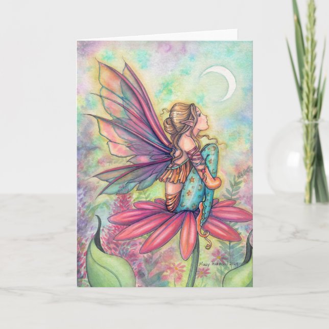 A Vibrant World Fairy Art by Molly Harrison Card (Front)
