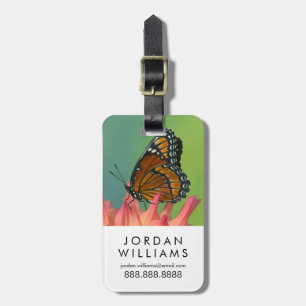 A Viceroy Butterfly on a Zinnia Luggage Tag