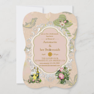 A Victorian Bush Garden Bridal Party Invitation