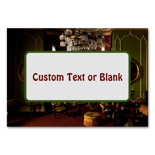 A Victorian Christmas - Customisable Tablecards Table Number (Front)