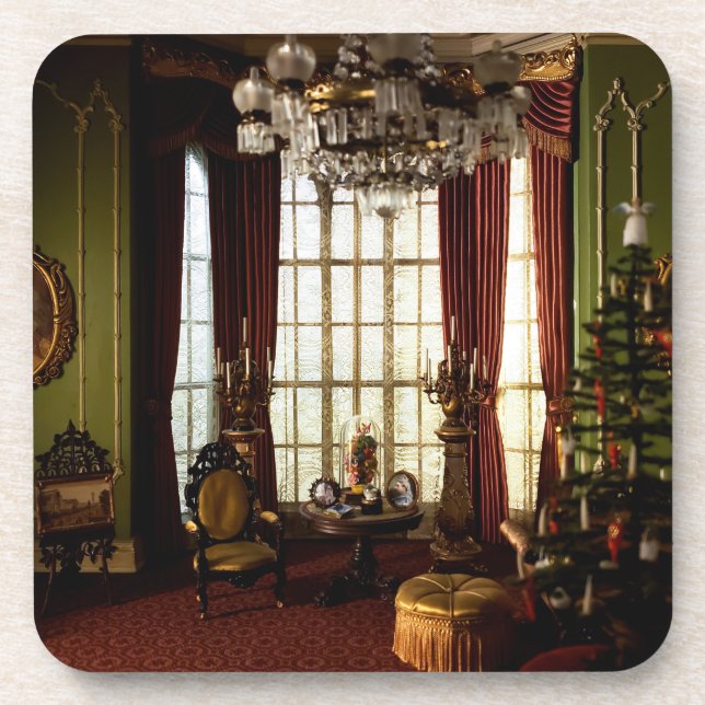 A Victorian Christmas - Plastic Coaster (Front)