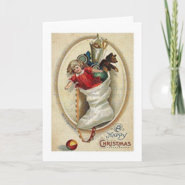 A Victorian Happy Christmas Card (Front)