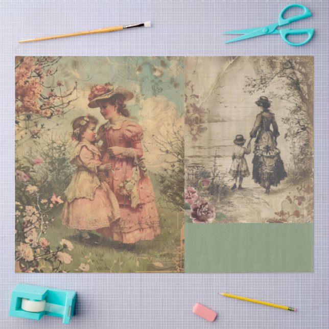 A Victorian Mothers Day Design #17 Tissue Paper (Craft)
