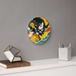 A Vietnamese Girl in Full Bloom Round Clock