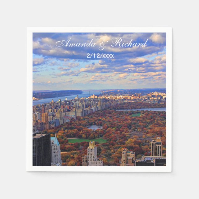 A view from above: Autumn in Central Park 01 Napkin (Front)