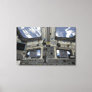 A view from inside the flight deck canvas print