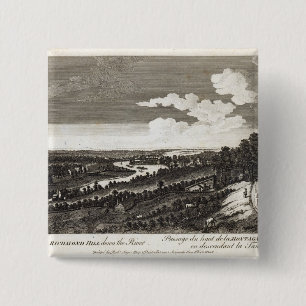 A View from Richmond Hill down the River 15 Cm Square Badge