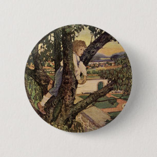 A View From the Trees by Jessie Willcox Smith 6 Cm Round Badge