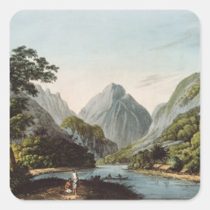 A View in Oheitepha Bay on the Island of Square Sticker
