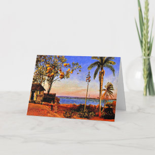 A View in the Bahamas, Albert Bierstadt, Card