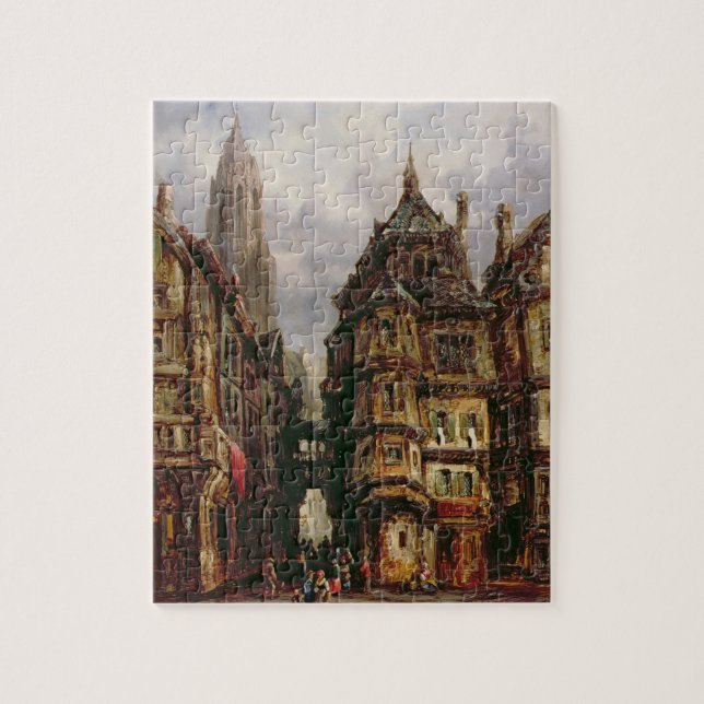 A View in the Jewish Quarter, Frankfurt, 1877 (oil Jigsaw Puzzle (Vertical)