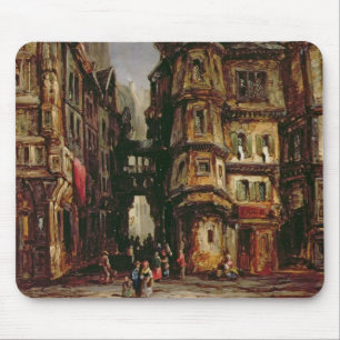 A View in the Jewish Quarter, Frankfurt, 1877 (oil Mouse Mat