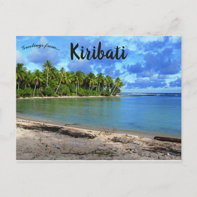 A View of a Beach in Butaritari Kiribati Postcard (Front)