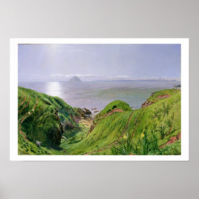 A View of Ailsa Craig and the Isle of Arran, 1860 Poster (Front)