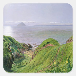A View of Ailsa Craig and the Isle of Arran, 1860 Square Sticker