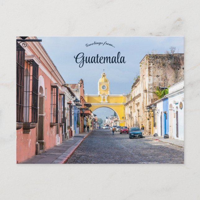 A View of Antigua Guatemala Postcard (Front)