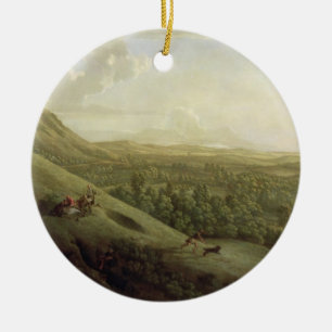 A View of Boxhill, Surrey, with Dorking in the Dis Ceramic Tree Decoration