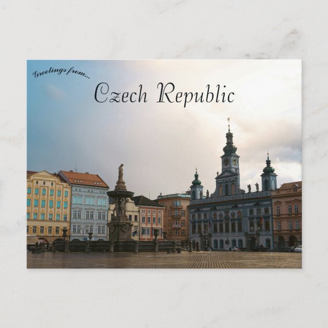 A View of Budweis Czech Republic Postcard (Front)