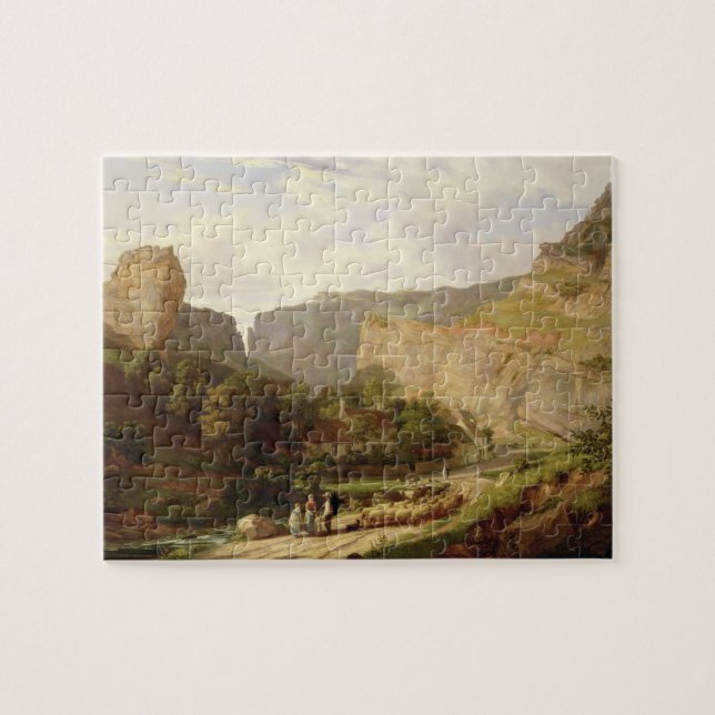 A View of Cheddar Gorge (oil on canvas) Jigsaw Puzzle (Horizontal)