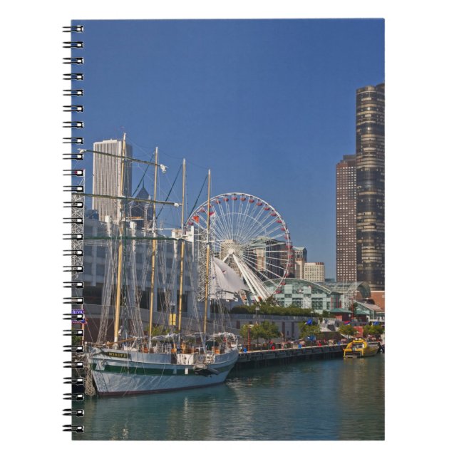 A view of Chicago's Navy Pier 2 Notebook (Front)