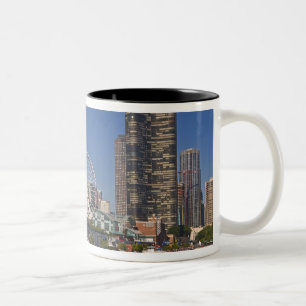 A view of Chicago's Navy Pier 2 Two-Tone Coffee Mug