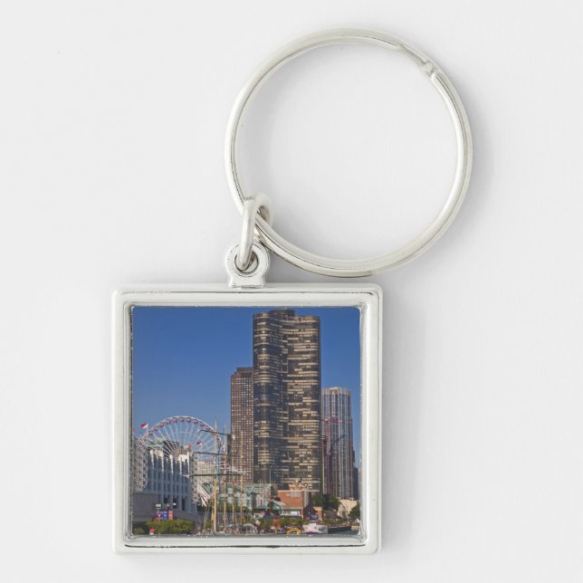 A view of Chicago's Navy Pier Key Ring (Front)