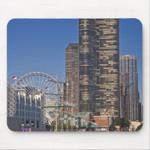 A view of Chicago's Navy Pier Mouse Mat