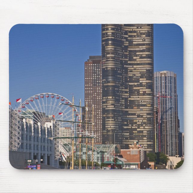 A view of Chicago's Navy Pier Mouse Mat (Front)