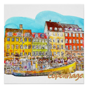 A view of Copenhagen Poster