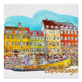 A view of Copenhagen Poster