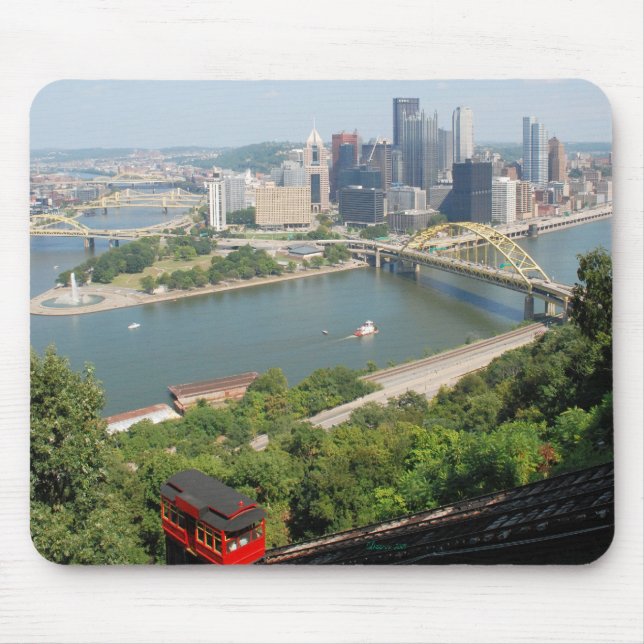 A view of Downtown Pittsburgh from Mt. Washington Mouse Mat (Front)