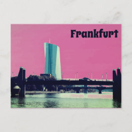 A view of Frankfurt & Pink Sky Postcard