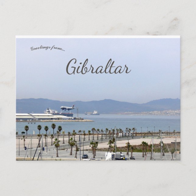 A View of Gibraltar Postcard (Front)