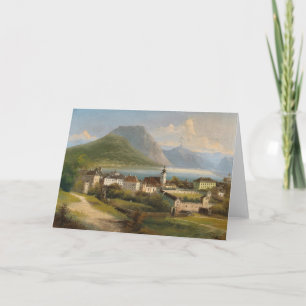 A View of Gmunden   Johann Wilhelm Jankowsky Card