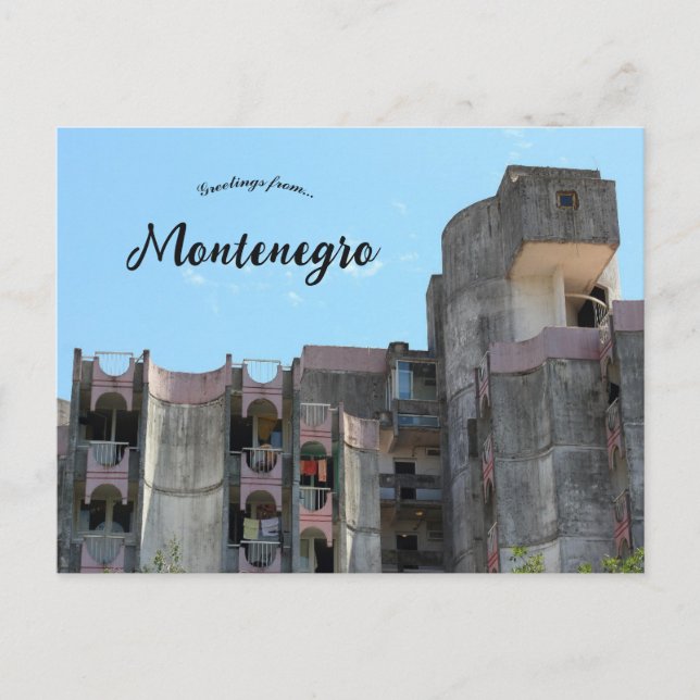 A View of Houses in Podgorica Montenegro Postcard (Front)