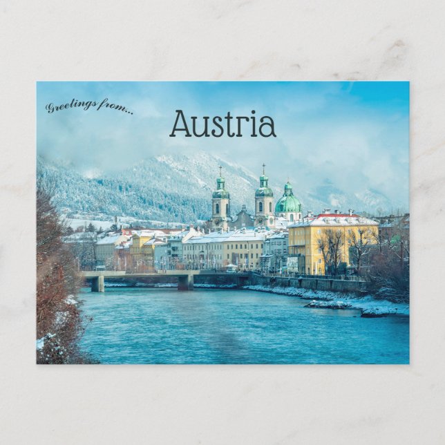 A View of Innsbruck Austria Postcard (Front)