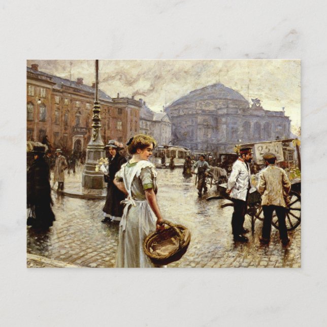 A View of Kongens Nytorv, Copenhagen, Postcard (Front)