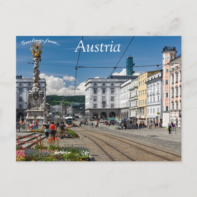 A View of Linz Austria  Postcard (Front)