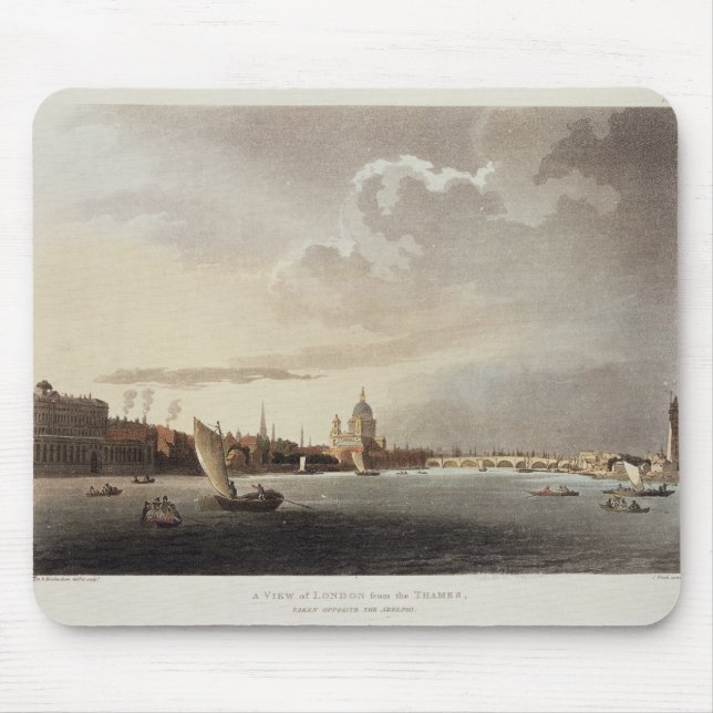 A View of London from the Thames, 1809 Mouse Mat (Front)