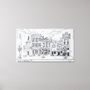 A view of M Street in Georgetown, Washington DC. Canvas Print