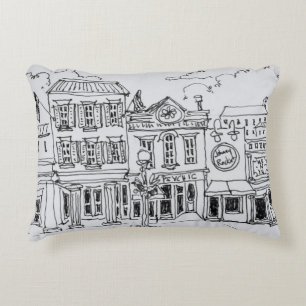 A view of M Street in Georgetown, Washington DC. Decorative Cushion