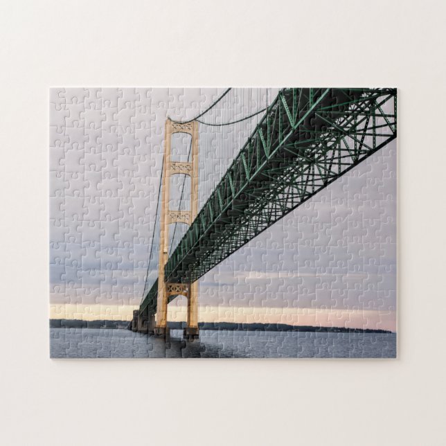 A view of Mackinac Bridge from Lake Michigan 2 Jigsaw Puzzle (Horizontal)