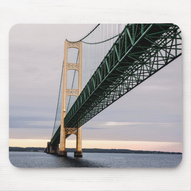A view of Mackinac Bridge from Lake Michigan 2 Mouse Mat (Front)