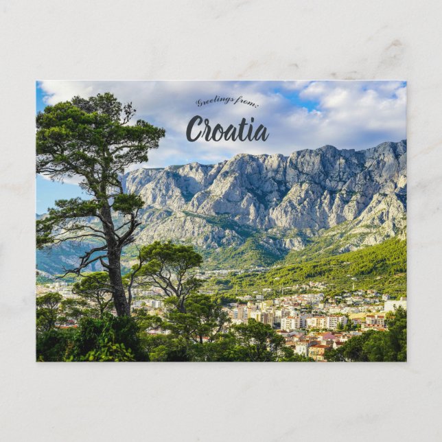 A View of Makarska Croatia Postcard (Front)